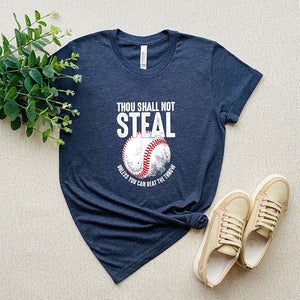 thou shall not steal baseball shirt baseball dad shirt baseball mom coach shirt coaches gift baseball gifts baseball catcher shirt 1713152469510.jpg