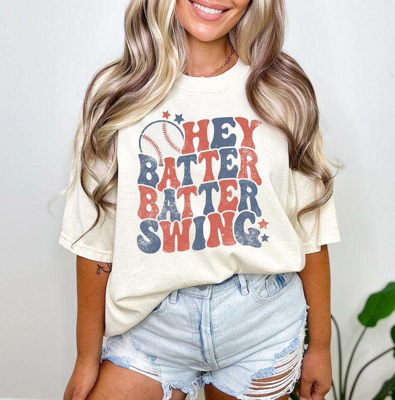 hey batter batter swing baseball game shirt gameday shirt trendy baseball shirt baseball mom tee shirt 1713234623994.jpg