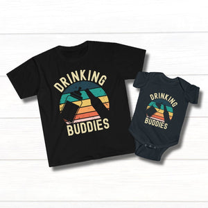 Drinking Buddies Shirt Dad And Baby Matching Shirts Father And Infant Tshirts Cute Fathers Day Gift 1714357628100.jpg