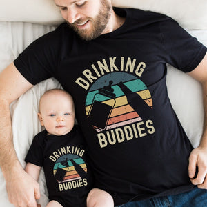 drinking buddies shirt dad and baby matching shirts father and infant tshirts cute fathers day gift 1714357628273.jpg