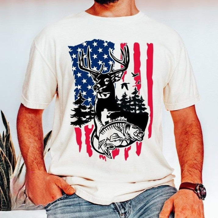 Hunting Fish Hunting Fish Dad American Dad Fishing Hunting Personalized Gift For Dad Fathers Day Gift 1715139001361.png