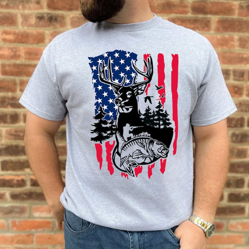 Hunting Fish Hunting Fish Dad American Dad Fishing Hunting Personalized Gift For Dad Fathers Day Gift 1715139001538.jpg