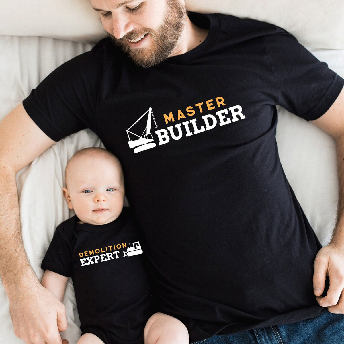 Master Builder Demolition Expert Father Son Matching Shirt Set Funny Construction Shirts For Daddy And Me Fathers Day Gift 1715158213267.jpg