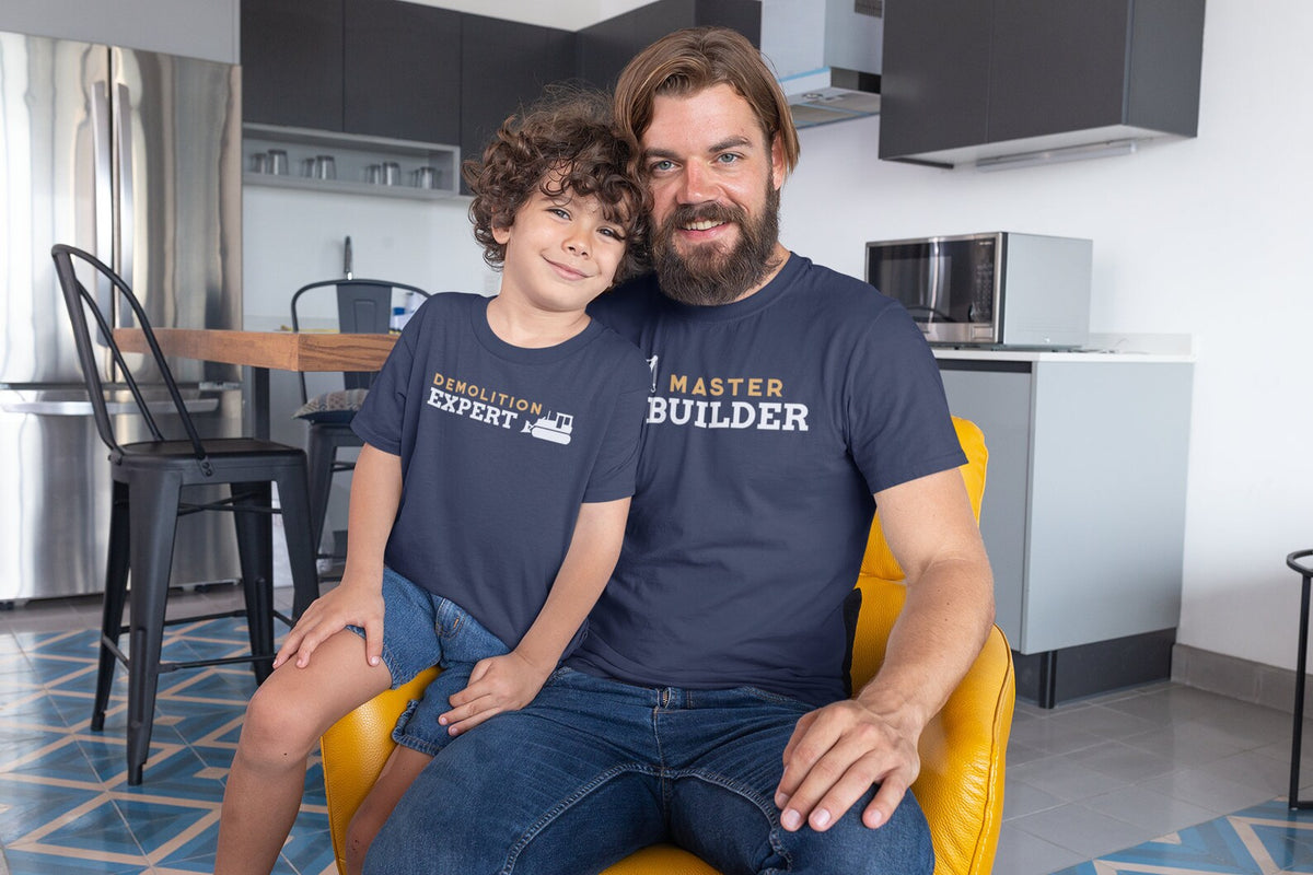 Master Builder Demolition Expert Father Son Matching Shirt Set Funny Construction Shirts For Daddy And Me Fathers Day Gift 1715158213688.jpg