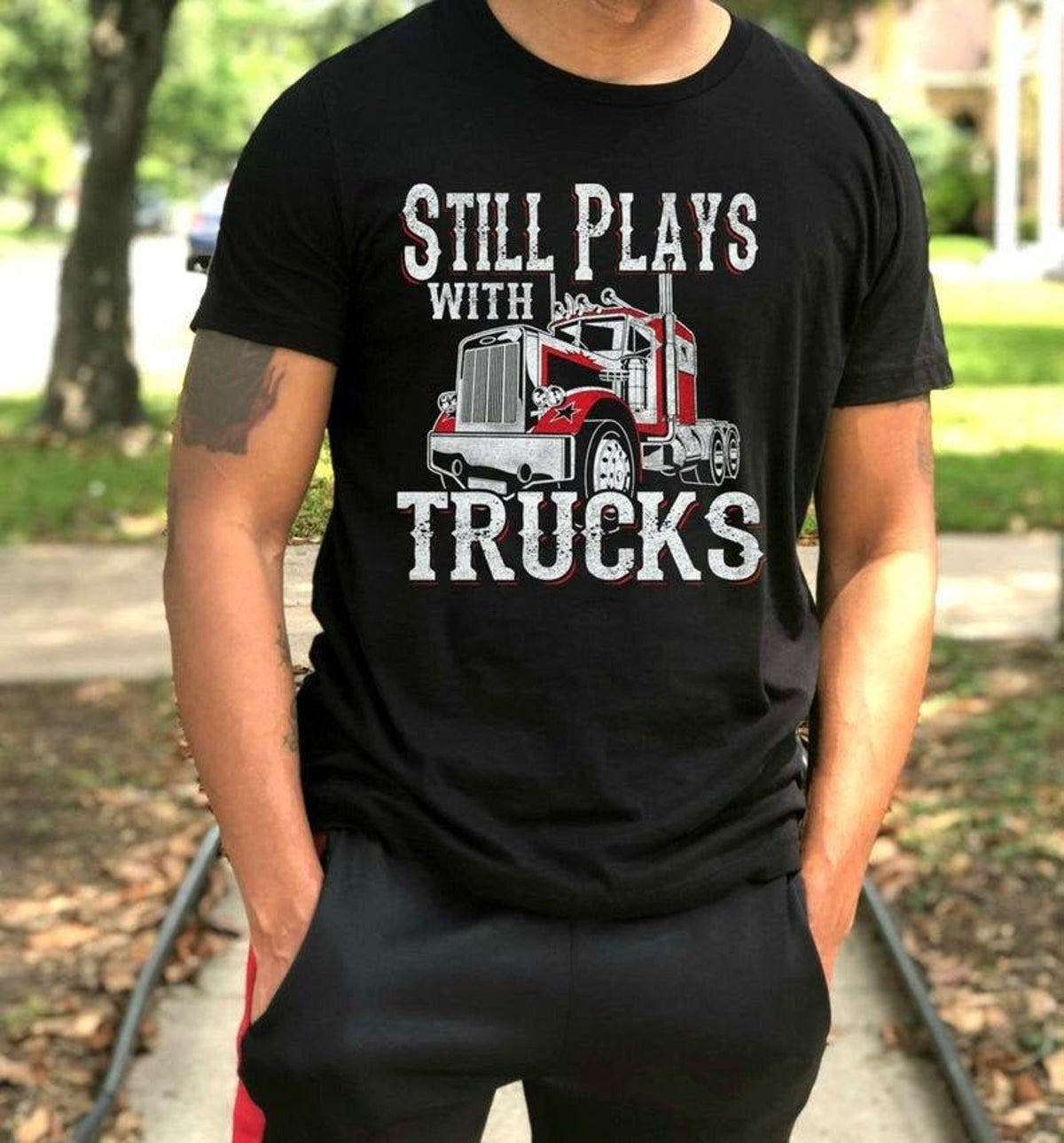 Still Plays With Trucks Shirt Trucker Dad Truck Driver Dad Personalized Trucker Gifts For Fathers Day 1715567461050.jpg