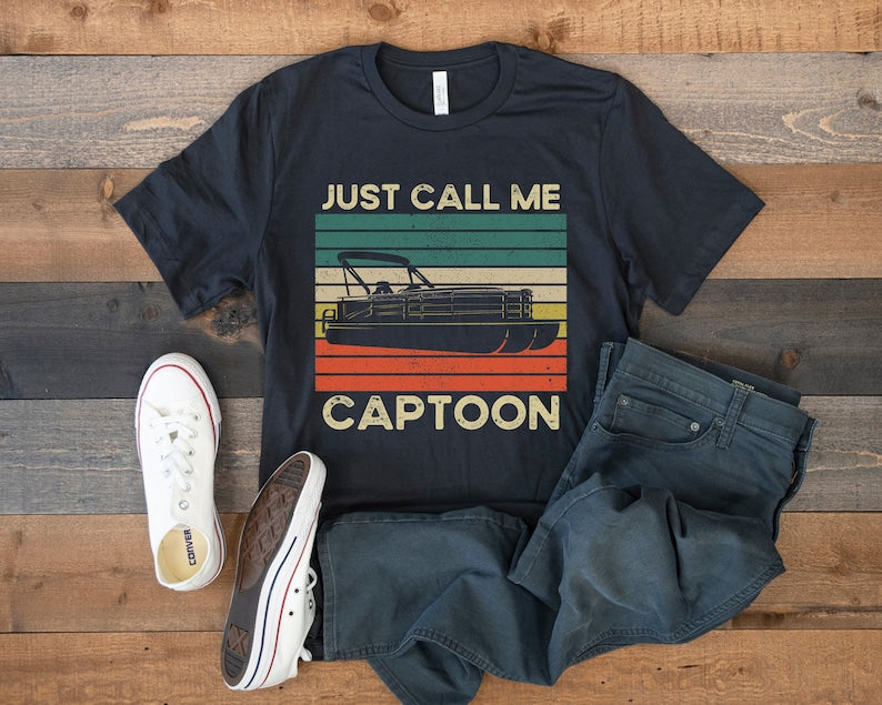 funny pontoon shirt pontoon boat captain retro vintage boat boating shirt gift for boat owner pontoon dad  grandpa lake lover shirt 1715661077861.jpg