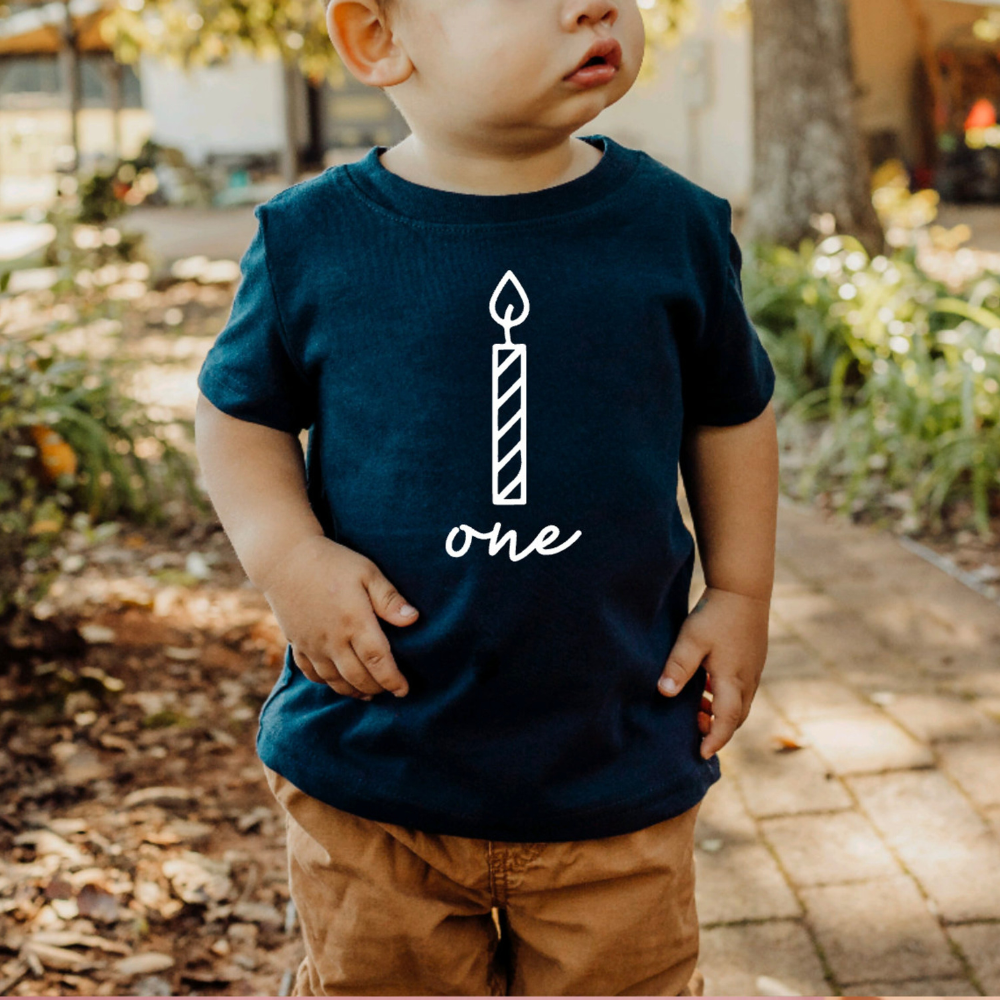 One Candle 1st Birthday 1st Birthday Shirt Gift For Baby Mom Dad 1716364553266.png