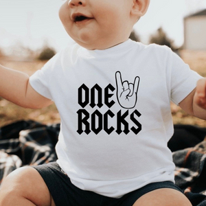 One Rocks Rock N Roll Birthday 1st Birthday Shirt Gift For Baby Mom Dad 1716365764527.png