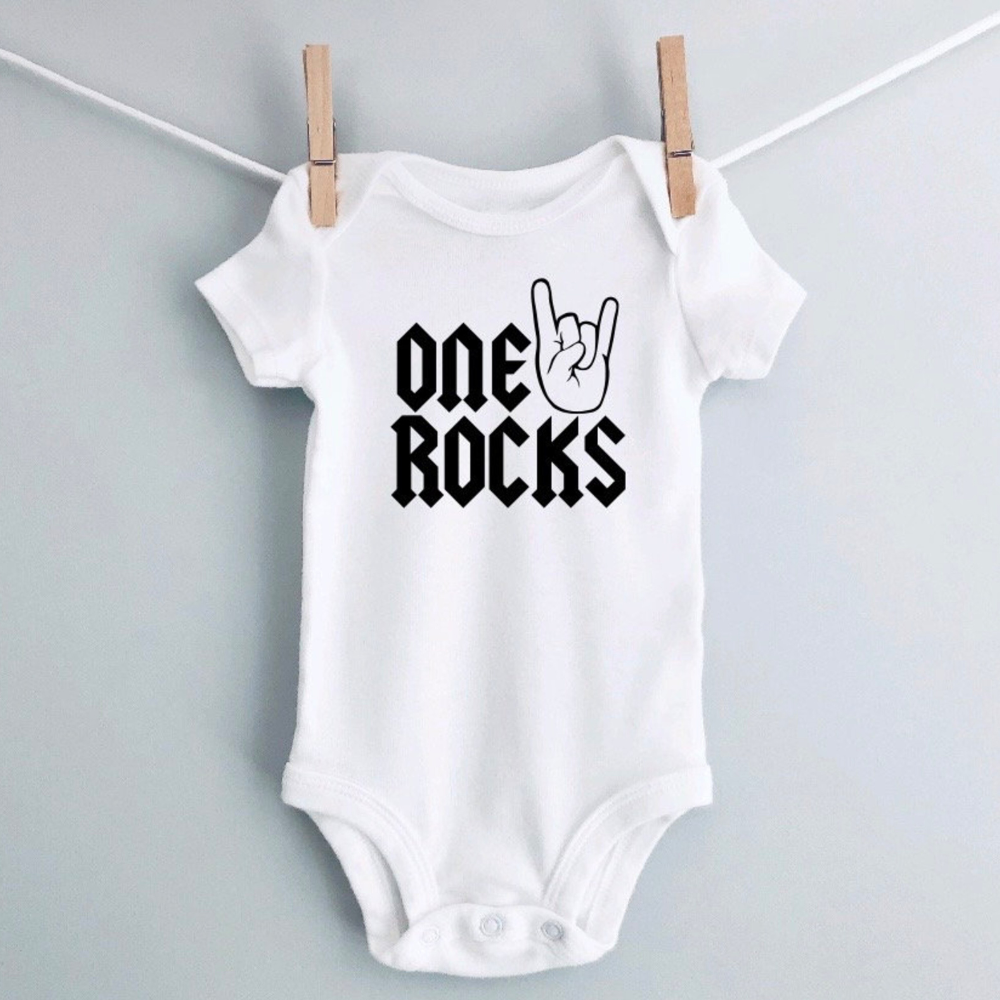 One Rocks Rock N Roll Birthday 1st Birthday Shirt Gift For Baby Mom Dad 1716365764589.png