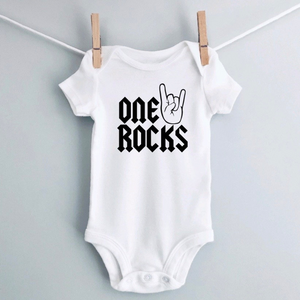 One Rocks Rock N Roll Birthday 1st Birthday Shirt Gift For Baby Mom Dad 1716365764589.png