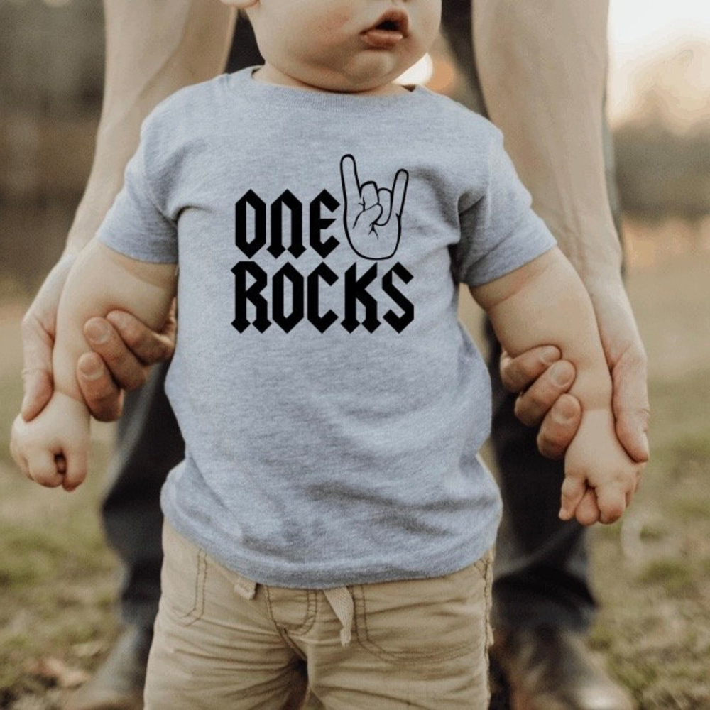 One Rocks Rock N Roll Birthday 1st Birthday Shirt Gift For Baby Mom Dad 1716365764750.png