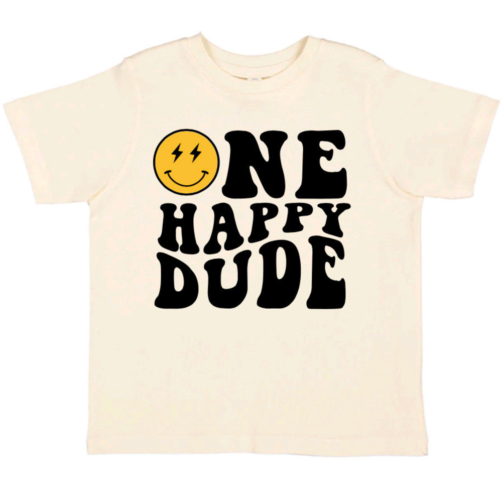One Happy Dude 1st Birthday Shirt Gift For Baby Mom Dad 1716367415402.png
