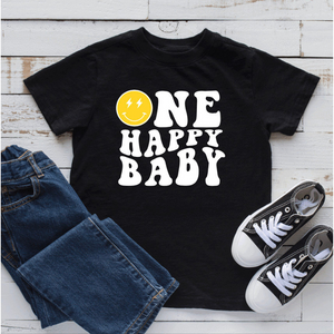 One Happy Baby 1st Birthday Shirt Gift For Baby Mom Dad 1716370878702.png