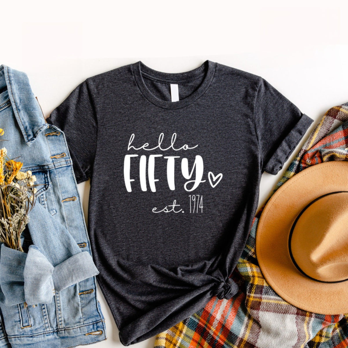 Hello Fifty 50th Birthday Shirt Gift For Family Friends 1716438019479.png