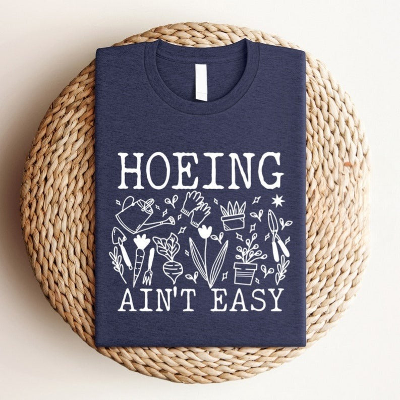 Gardener Tshirt Farmer Gift Gardening Gift Farmer T Shirt Gift For Gardener Botanical Shirt Gardening Shirt Hoeing Aint Easy T Shirt 1716440121925.jpg