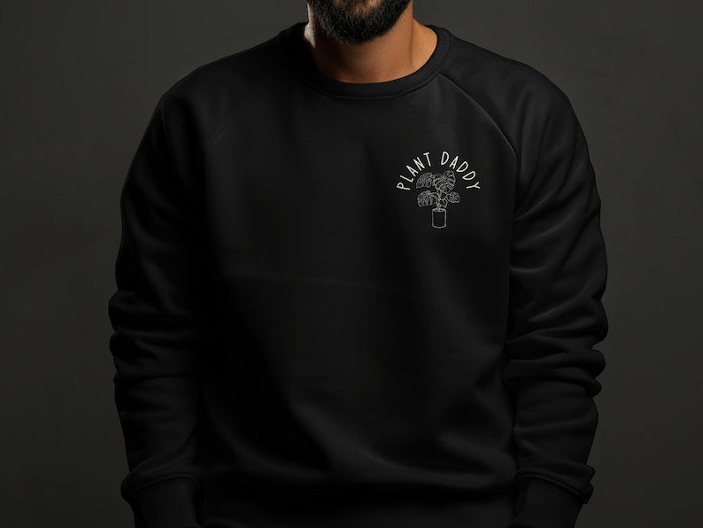 Plant Dad Crewneck  Plant Daddy  Pocket Plant Crewneck For Men  Plant Gift Plant Lover Gift  Plant Lover Monstera Leaf Crewneck 1716440753864.jpg