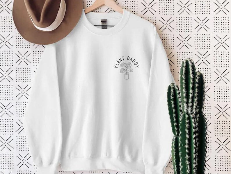 Plant Dad Crewneck  Plant Daddy  Pocket Plant Crewneck For Men  Plant Gift Plant Lover Gift  Plant Lover Monstera Leaf Crewneck 1716440754471.jpg