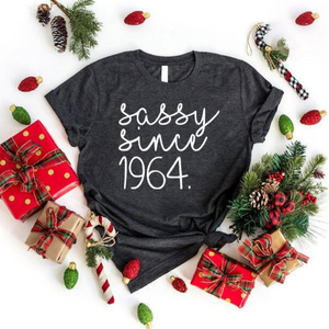 Sassy Since 1964 60th Birthday Shirt Gift For Family Friends 1716518518604.png