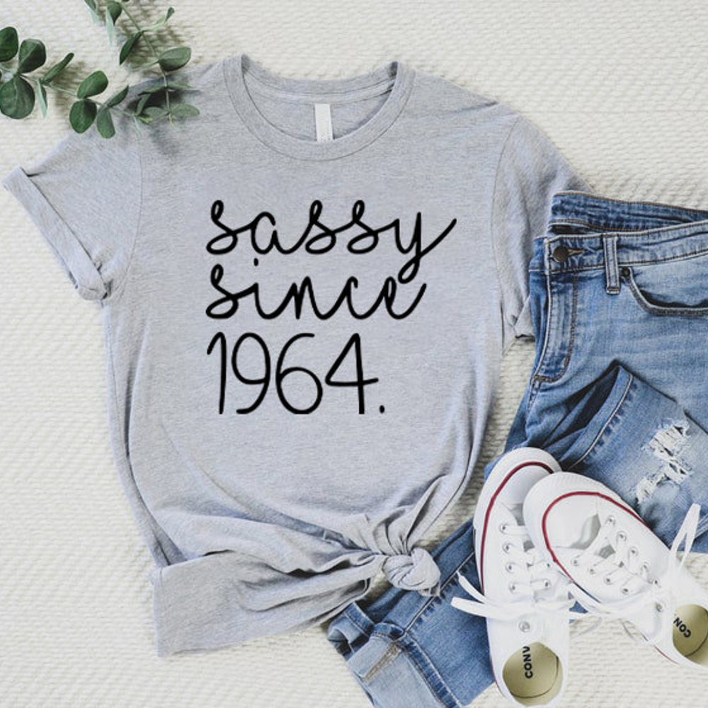 Sassy Since 1964 60th Birthday Shirt Gift For Family Friends 1716518519145.png