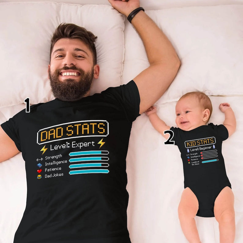 Legend Of Zelda Dad  Gamer Father Son Matching Shirts  Custom Dad Stat Kis Stat  Gift For Husband  New Father Tshirt  Video Game Tee 1716523858958.jpg