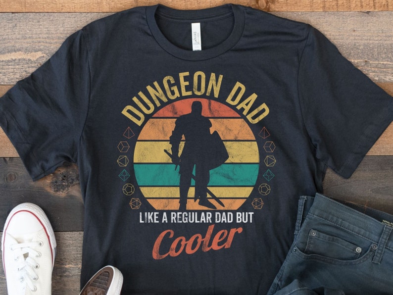 Dnd Dungeon Dad Shirt  Fun Ttrpg Dd Fathers Day Bday Or Xmas Gift  Dungeons And Dragons Clothing For Him  Retro Sunset Color Variant 1716532707077.jpg