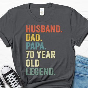 husband dad papa 70 year old legend shirt 70th birthday gift for men 70th birthday papa tee for him 70 birthday grandpa t shirt 1716539551632.jpg