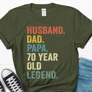 husband dad papa 70 year old legend shirt 70th birthday gift for men 70th birthday papa tee for him 70 birthday grandpa t shirt 1716539551639.jpg