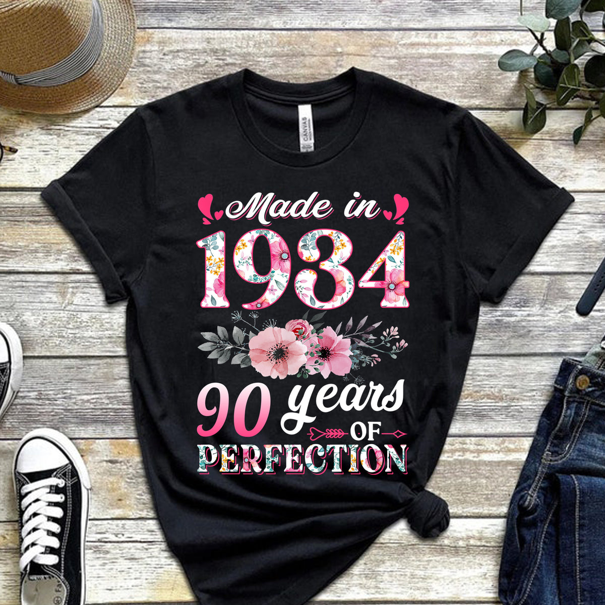 Made In 1934 90 Years Of Perfection 90th Birthday Shirt Gift For Family Friends 1716604411859.jpg