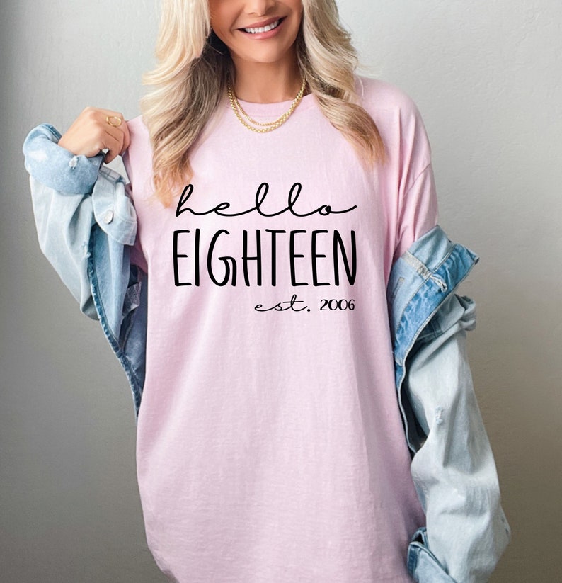 Hello Eighteen Est 2006 Shirt Birthday Party Shirt Funny 18th Birthday T Shirt Cool 18th Birthday Present Gift For 18th Birthday 1716776733893.jpg