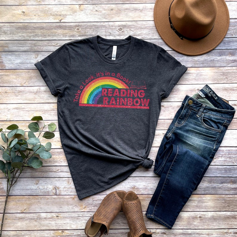 Reading Rainbow Shirt Retro Librarian Shirt Teacher Appreciation Shirt Retro Comfort Rainbow School Shirt Book Lover Gift Bookworm Tee 1716782634145.jpg