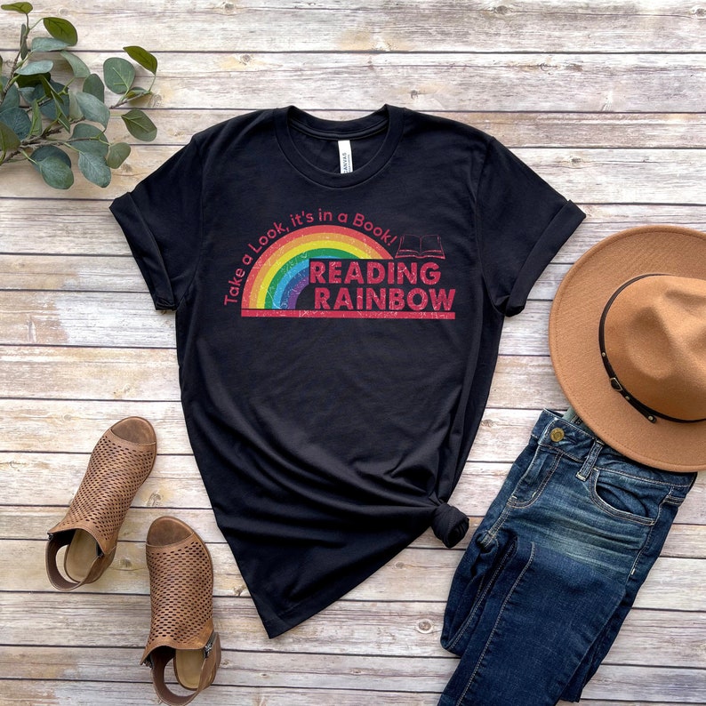 Reading Rainbow Shirt Retro Librarian Shirt Teacher Appreciation Shirt Retro Comfort Rainbow School Shirt Book Lover Gift Bookworm Tee 1716782634622.jpg