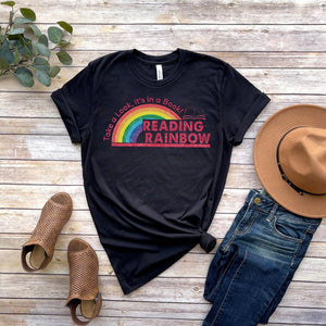 Reading Rainbow Shirt Retro Librarian Shirt Teacher Appreciation Shirt Retro Comfort Rainbow School Shirt Book Lover Gift Bookworm Tee 1716782634622.jpg
