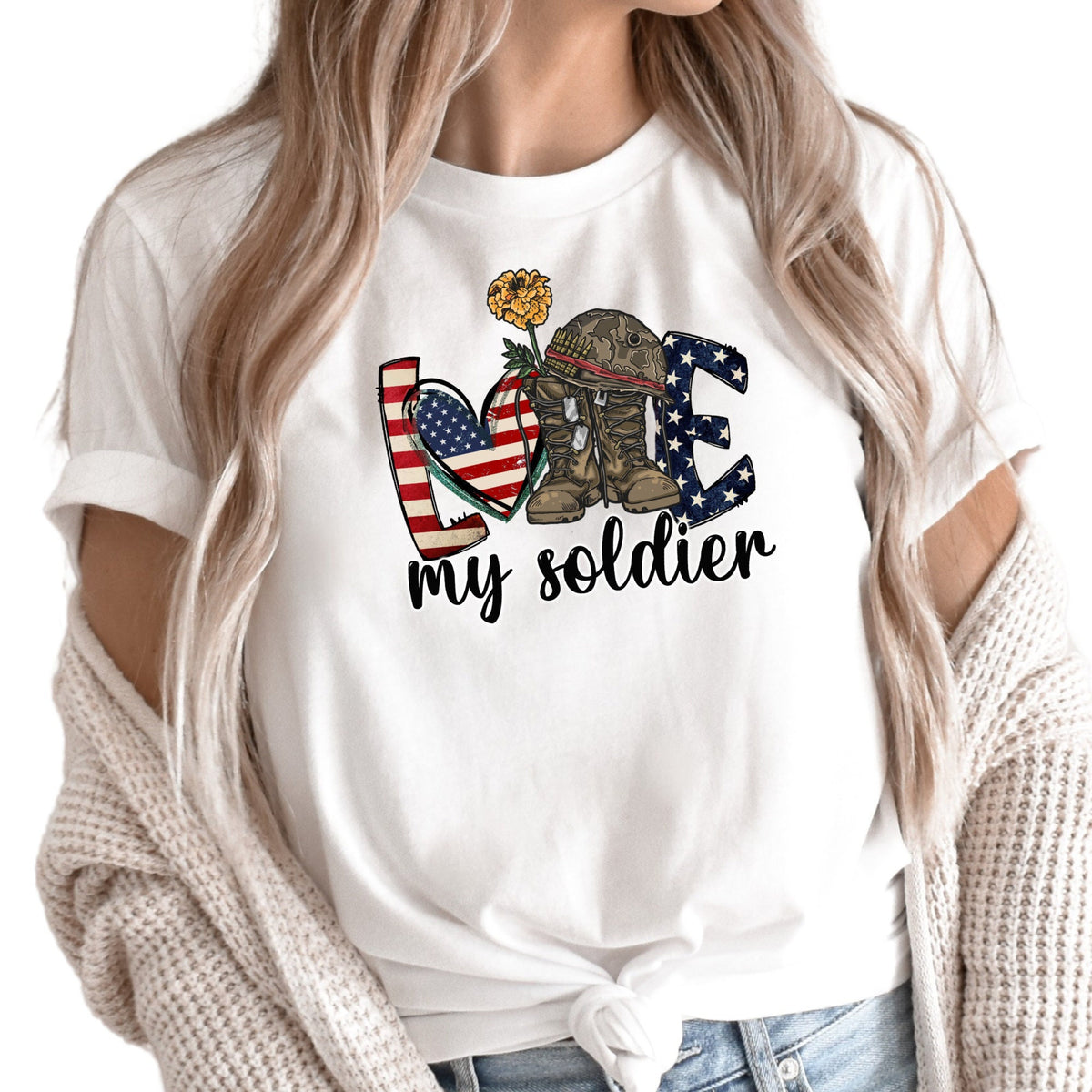 Love My Soldier Shirt Army Girlfriend Shirt Gift For Girlfriend 1716864619637.jpg