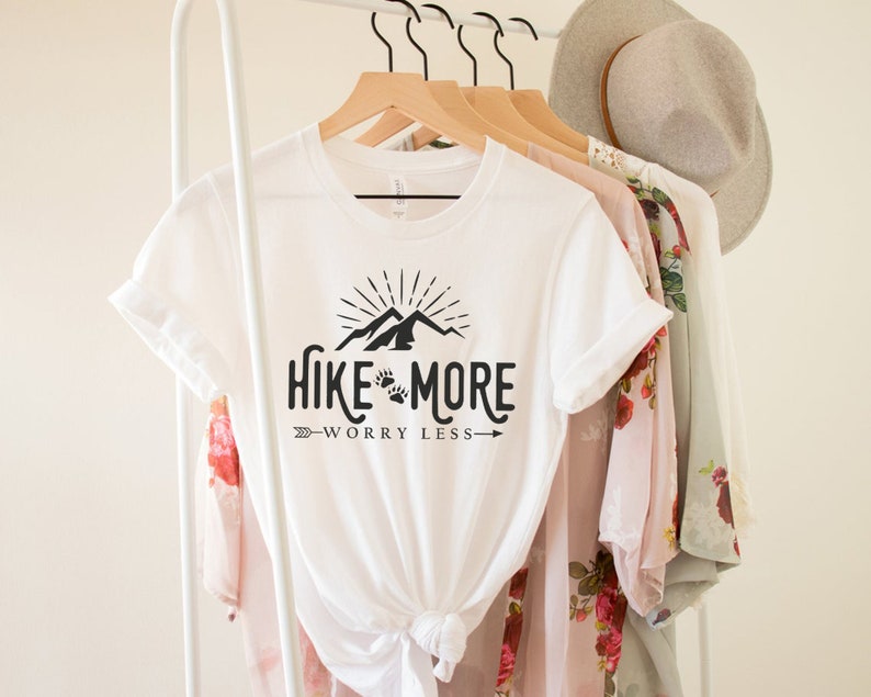 Hiking Shirt Hike More Worry Less Shirt Adventure Shirt Mountains Shirt Camping Shirt Vacation Shirt Gift For Hiker Travel Gift Shirt 1716870845648.jpg