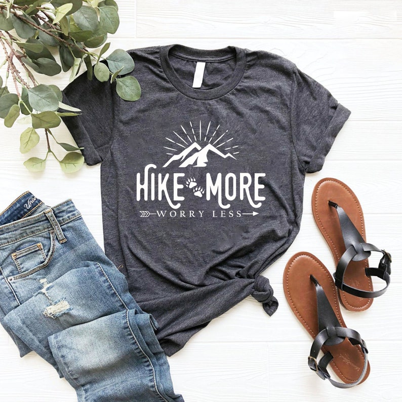 Hiking Shirt Hike More Worry Less Shirt Adventure Shirt Mountains Shirt Camping Shirt Vacation Shirt Gift For Hiker Travel Gift Shirt 1716870845688.jpg