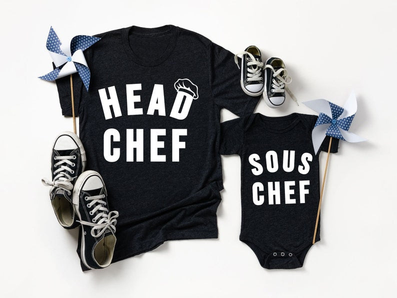 Head Chef Sous Chef Shirt Dad And Son Shirt Mommy And Me Shirt Dad Matching Shirts Matching Parent Child T Shirt Parent And Child Shirt 1716884025353.jpg