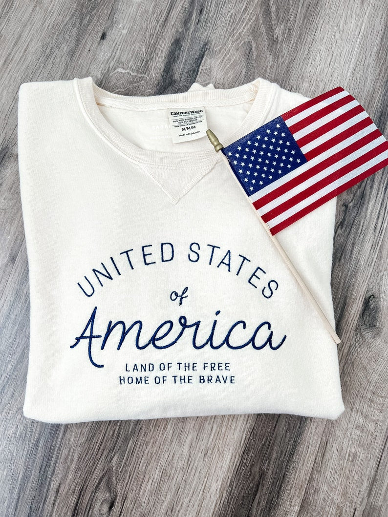 United States Of America Embroidered Comfort Wash Crewneck Sweatshirt Vintage Inspired 4th Of July Summer 1716968027400.jpg
