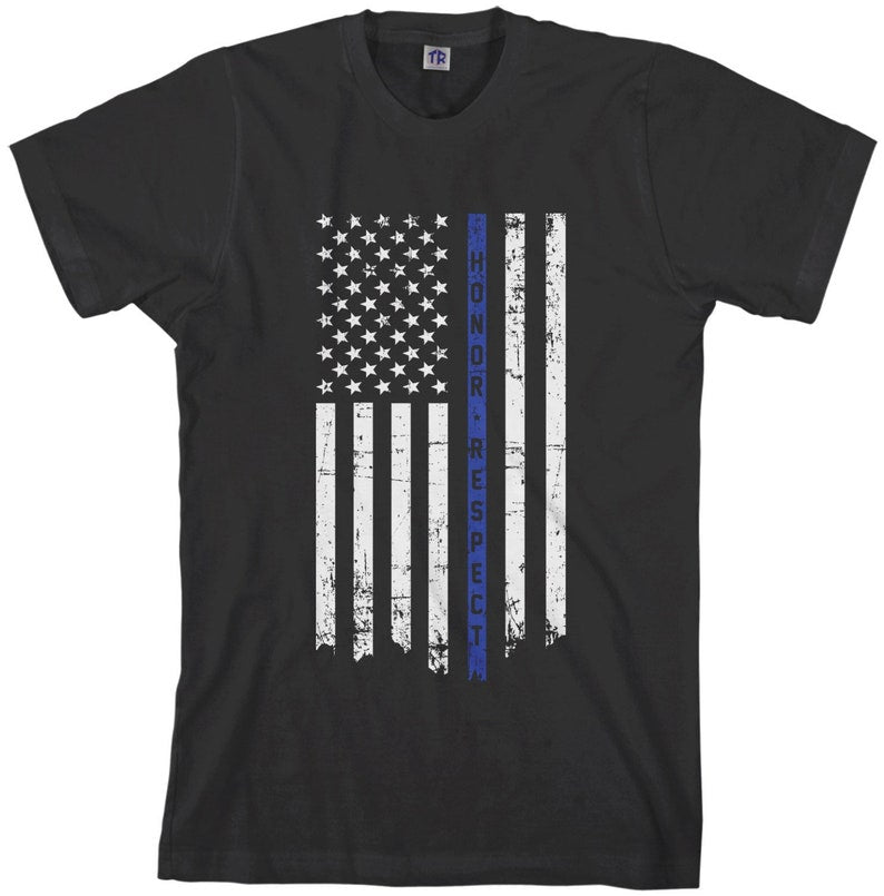 Honor  Respect Thin Blue Line Flag Mens Shirt Fathers Day Gift 1717036911080.jpg