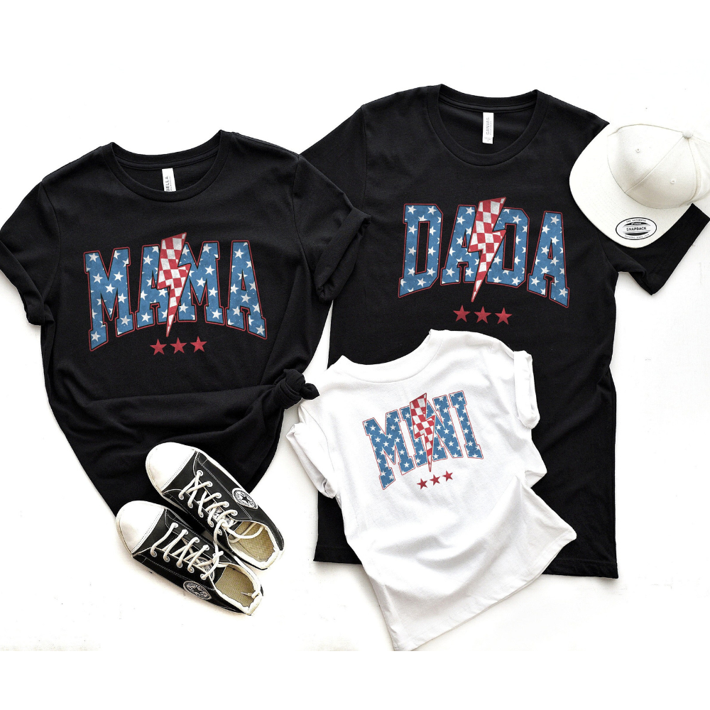Mama Dada Mini 4th Of July Family Matching Shirt Family T Shirt Set Of 3 Gift For Family 1717054956488.png