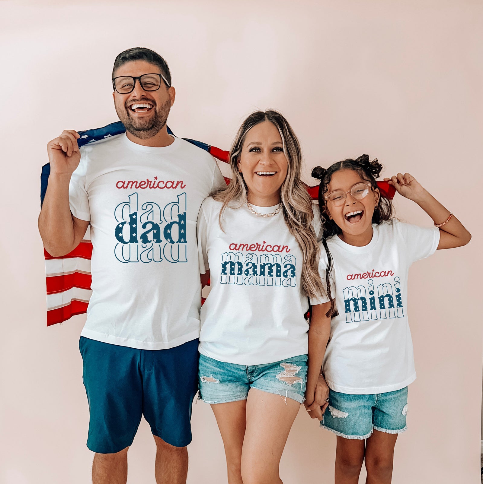 4th Of July Mom Dad Mini Family Matching Shirt Family T Shirt Set Of 3 Gift For Family 1717055429943.jpg