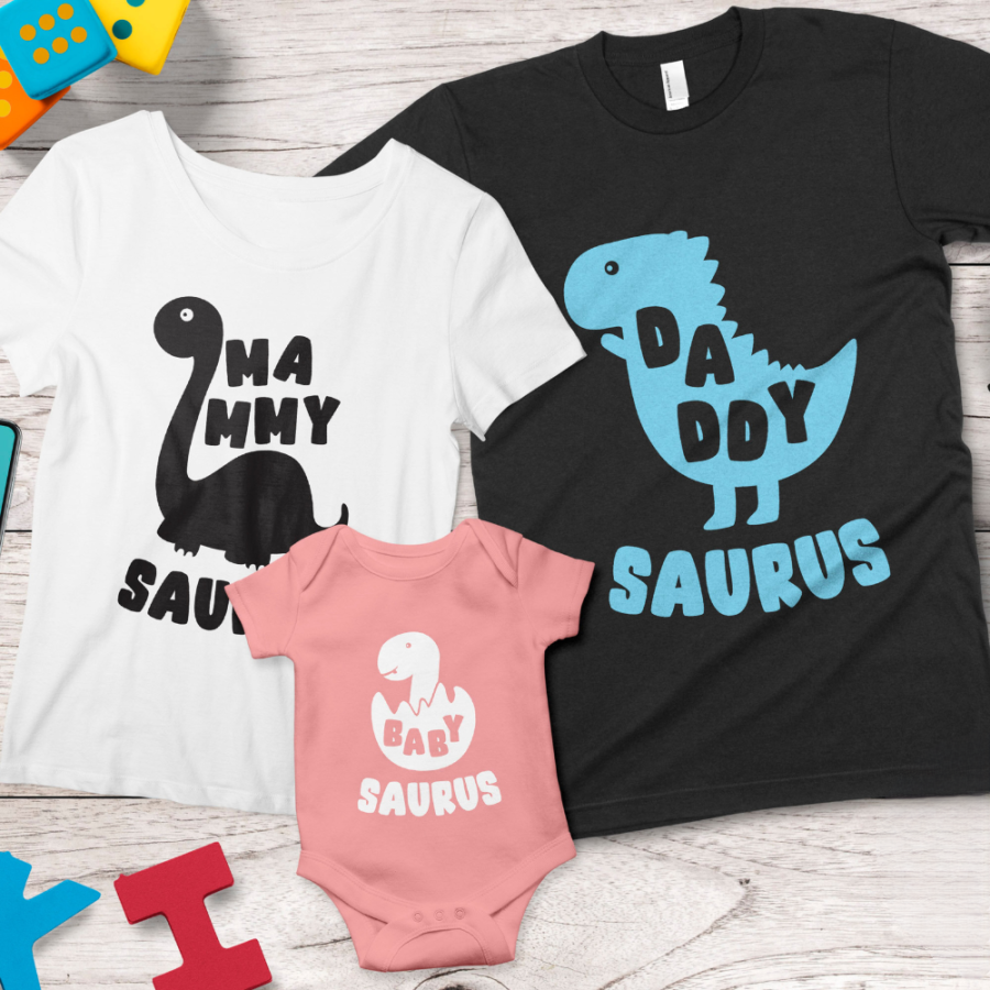 Dinasaur Family Matching Shirt Family T Shirt Set Of 3 Gift For Family 1717121740491.png