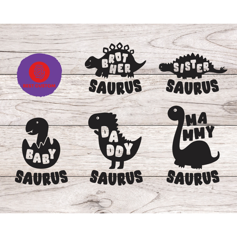 Dinasaur Family Matching Shirt Family T Shirt Set Of 3 Gift For Family 1717121740604.png