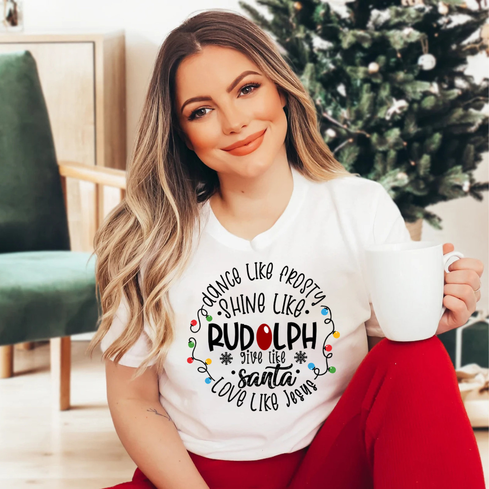 Dance Like Frosty Shine Like Rudolph Christmas Holiday Oufits Make Memory Family Christmas Gift 1717146015172.png