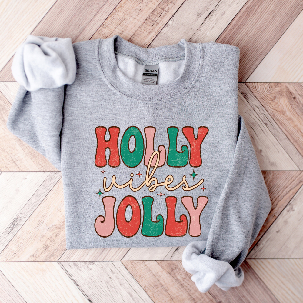 Holly Jolly Vibes Christmas Christmas Holiday Oufits Make Memory Family Christmas Gift 1717383215915.png