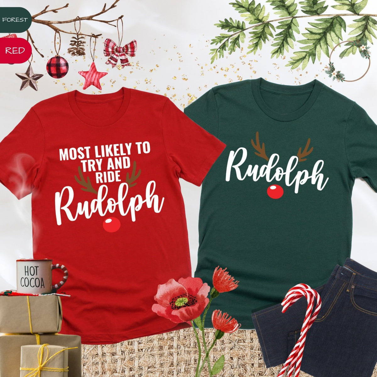 Most Likely To Try And Ride Rudolph Christmas Holiday Oufits Make Memory Family Christmas Gift 1717384919396.png