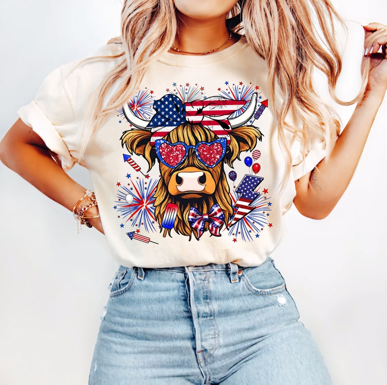4th Of July Highland Cow Png Western Sublimation American Flag Png Patriotic Cow Png Usa Png Independence Day Heifer Png Freedom Png 1718159880203.jpg