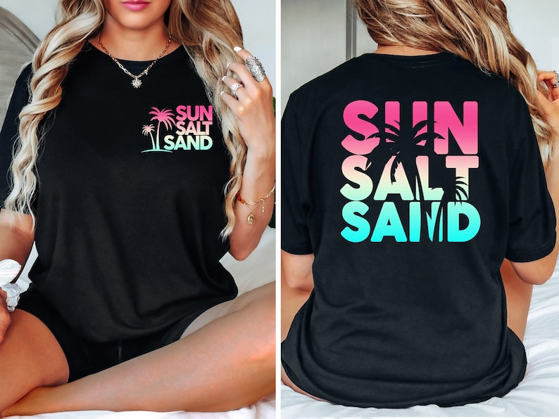Sun Sand Salt Beach Shirt Retro Comfort Colors T Shirt Trendy Beach Shirts For Women Summer Vacation Shirts Womens Beach Shirt 1718160459109.jpg