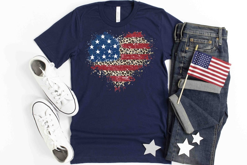 American Flag Shirt American Flag Heart Shirt Patriotic Shirt Usa Shirt 4th Of July Shirt July 4th Shirt Womens American Flag Shirt 1718161292372.jpg