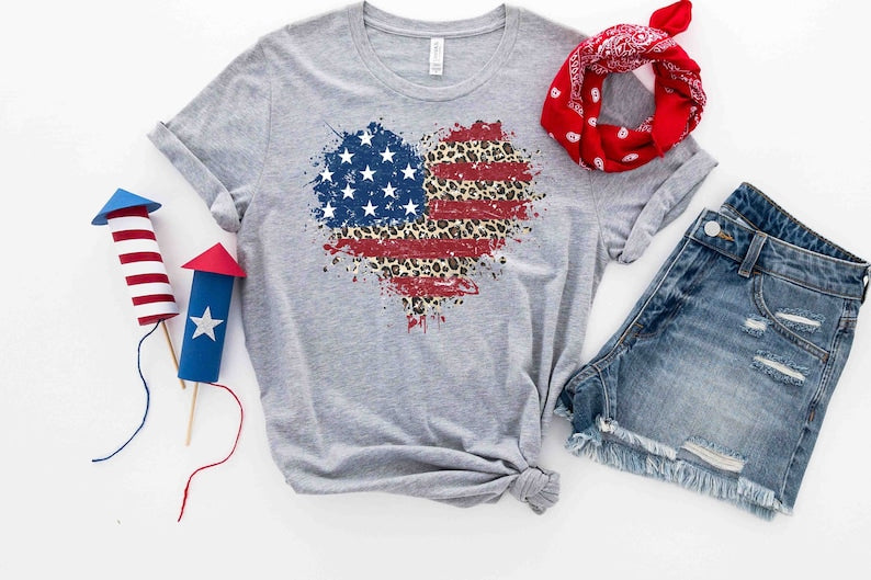 American Flag Shirt American Flag Heart Shirt Patriotic Shirt Usa Shirt 4th Of July Shirt July 4th Shirt Womens American Flag Shirt 1718161293213.jpg