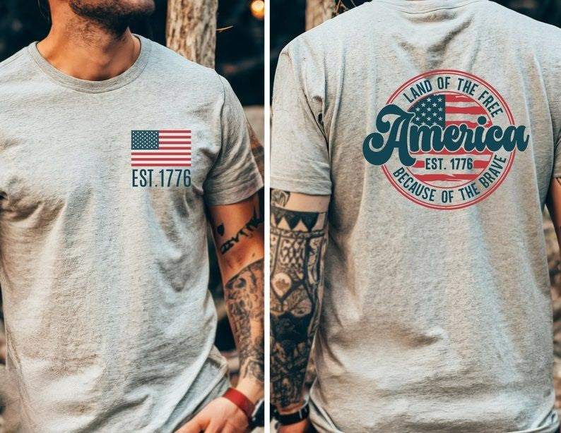 America Flag Shirt 4th Of July Shirt Retro Usa Graphic Tee Star American Graphic Tee Retro Usa Shirt Red White And Blue American Men 1718606438966.jpg